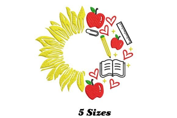 Apple Sunflower Back to School