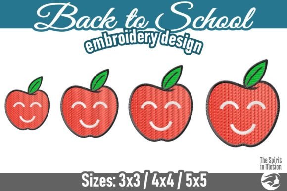 Back to School Smiling Color Apple