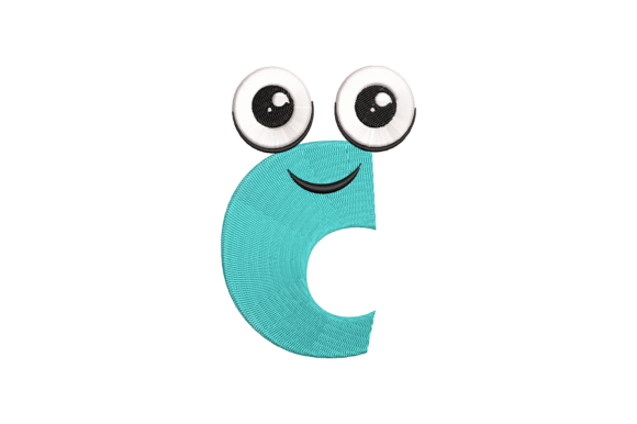Funny Letter C Embroidery Design