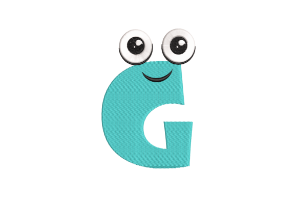 Funny Letter G Embroidery Design