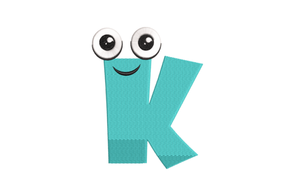 Funny Letter K Embroidery Design