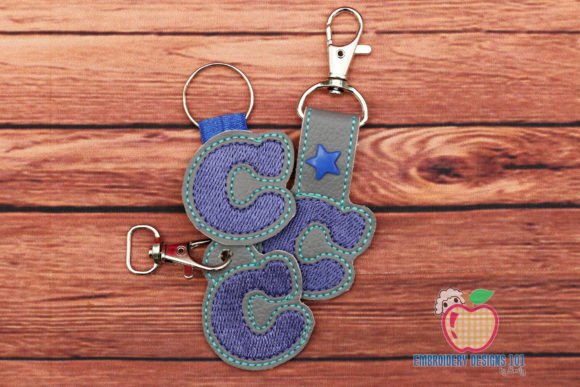 LETTER C Keyfob Keychain ITH