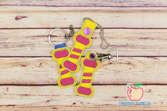LETTERS I ITH Snaptab Keyfob Design